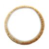 Beige Winter Plush Steering Wheel Cover Warm Car Wheel Protector Universal Car Accessories for Women Men - Default