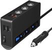 On-board multifunctional cigarette lighter 1 + 3, USB1 + 3 fast charger - PSTR-24
