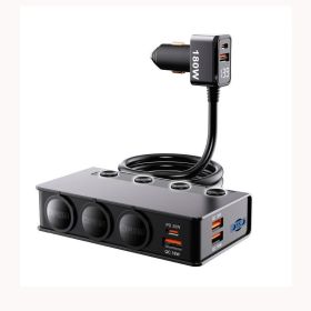 Car refrigerator charging power supply, car mobile phone fast charger, 1 + 3 car cigarette lighter - PSTR54