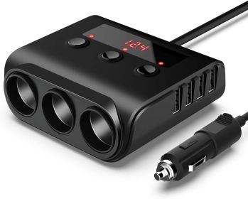 Car coffee pot heating power supply 1 + 3, USB1 + 3 fast charger - PSTR-12