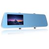907T 4.3'' Car DVR Version Upgrade 1080P Touch Screen Car Camera Rearview Mirror Dual Lens Video Recorder Dash Cam built in 32GB - blue