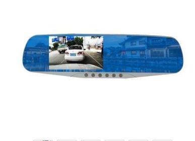 XH302 Smartour Car Dvr Recorder Camera Rearview Mirror Auto Dvr Dual Lens Video Dash Cam Registrator Camcorder 1080P Two Camera built in 32GB - blue