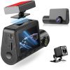 3 Channel Dash Cam for Car with 1080 + 1080 + 480p Three Lenses, Wide Angle Monitoring Range of 140¬∞ + 140¬∞ + 130¬∞, 24-Hour Parking Monitoring, 4 I