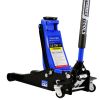 Hydraulic Low Profile and Steel Racing Floor Jack 3 Ton (6600 lb) Capacity, with Dual Piston Quick Lift Pump, Blue Lifting range 3.3"-18.5" - as Pic