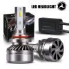 Saber-X LED Headlight Bulbs Conversion Kit,DOT Approved D6 Series CSP Chips Adjustable Beam Light Bulb With Fans Sets - 6000LM 6000K Cool White - 9005