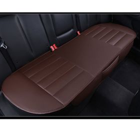 Full Surround Front Car Seat Cover Leather Pad Mat Auto Chair Cushion Protector - 1pc rear cover - Coffee