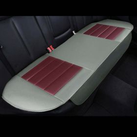 Full Surround Front Car Seat Cover Leather Pad Mat Auto Chair Cushion Protector - 1pc rear cover - Gray+Red