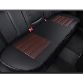 Full Surround Front Car Seat Cover Leather Pad Mat Auto Chair Cushion Protector - 1pc rear cover - Black+Coffee