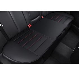 Full Surround Front Car Seat Cover Leather Pad Mat Auto Chair Cushion Protector - 1pc rear cover - Black