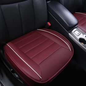 Full Surround Front Car Seat Cover Leather Pad Mat Auto Chair Cushion Protector - 1pc front cover - Red