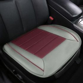 Full Surround Front Car Seat Cover Leather Pad Mat Auto Chair Cushion Protector - 1pc front cover - Gray+Red