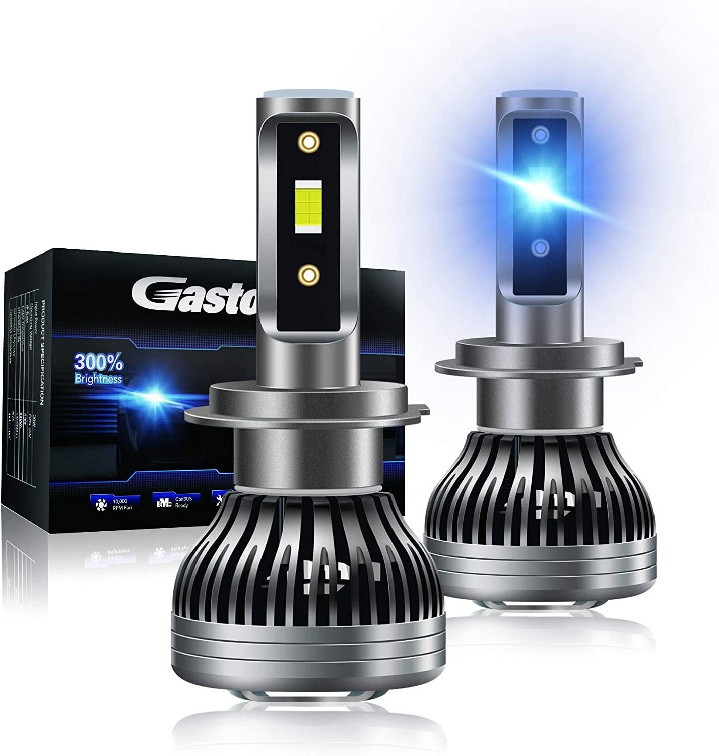 Gastokyle 9006/HB4 LED Headlight Bulbs Low Beam 10000LM LED Headlight Bulbs Combo Package 6500K Xenon White Pack of 2 - 9006 Gastokyle 9006/HB4 LED Headlight Bulbs Low Beam 10000LM LED Headlight Bulbs Combo Package 6500K Xenon White Pack of 2 - 9006