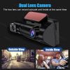 1080P Dual Lens Car DVR Dash Cam Video Recorder G-Sensor Front and Rear Camera - as picture