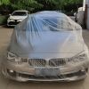 2/5 Pack Universal Disposable Car Cover Plastic Clear Protect Rain Dust Resistant - 2 Pack