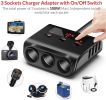 Car coffee pot heating power supply 1 + 3, USB1 + 3 fast charger - PSTR-12