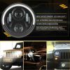 2X 7Inch DOT LED Top Halo Headlights Hi/Lo DRL For Jeep Wrangler JK TJ LJ  VW Beetle Classic DOT - HD-2P60WBK-TOPHALO