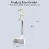 New Car Rearview Mirror Mount Phone Holder For iPhone  GPS Seat Smartphone Car Phone Holder Stand Adjustable Support - white