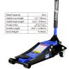 Hydraulic Low Profile and Steel Racing Floor Jack 3 Ton (6600 lb) Capacity, with Dual Piston Quick Lift Pump, Blue Lifting range 3.3"-18.5" - as Pic