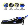 Hydraulic Low Profile and Steel Racing Floor Jack 3 Ton (6600 lb) Capacity, with Dual Piston Quick Lift Pump, Blue Lifting range 3.3"-18.5" - as Pic