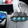 Car mobile phone fast charger, 1 + 3 car cigarette lighter - PSTR52