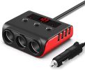 Car coffee pot heating power supply 1 + 3, USB1 + 3 fast charger - PSTR-12