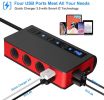 On-board multifunctional cigarette lighter 1 + 3, USB1 + 3 fast charger - PSTR-24