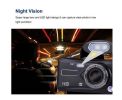 A6t 4" Dvr Dash Cam Rear View Camera Touch Screen Night Vision Video Recorder Dashcam Motion Detection Car Dvr Mirror built in 32GB - black