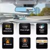 1080P HD Rearview Mirror Car DVR Dual Dash Cam Camera Front Rear Video Recorder - as picture