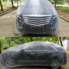 2/5 Pack Universal Disposable Car Cover Plastic Clear Protect Rain Dust Resistant - 2 Pack