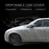 2/5 Pack Universal Disposable Car Cover Plastic Clear Protect Rain Dust Resistant - 2 Pack