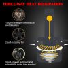 Saber-X LED Headlight Bulbs Conversion Kit,DOT Approved D6 Series CSP Chips Adjustable Beam Light Bulb With Fans Sets - 6000LM 6000K Cool White - h4/9