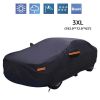 5 Layer Outdoor Car Cover Cotton Lining Breathable Waterproof Weather Protector for 186" to 193" Sedan and SUV - Dark Blue