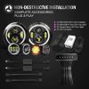 7" RGB Halo LED Headlights + 4" Halo Ring Fog Lights + Amber Turn Signal Lamps + Brake Lights for Jeep Wrangler JK 2007-2017 Rubicon JKU Sahara Sport