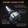 9012 - 9005/HB3 - H11/H8/H9 - 9006/HB4 - H7 High / Low Beam Combo LED Headlight Bulbs, 12000 Lumens, 6000K Xenon White - 9012
