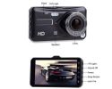 A6t 4" Dvr Dash Cam Rear View Camera Touch Screen Night Vision Video Recorder Dashcam Motion Detection Car Dvr Mirror built in 32GB - black