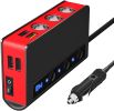 On-board multifunctional cigarette lighter 1 + 3, USB1 + 3 fast charger - PSTR-24