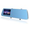 907T 4.3'' Car DVR Version Upgrade 1080P Touch Screen Car Camera Rearview Mirror Dual Lens Video Recorder Dash Cam built in 32GB - blue