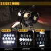 7" LED Headlight with DRL For Harley Davidson Street Glide Motorcycle Projector LED Headlamp Light Set Black ,DOT Approved ( Also Fits Jeep Wrangler )