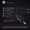 Saber-X LED Headlight Bulbs Conversion Kit,DOT Approved D6 Series CSP Chips Adjustable Beam Light Bulb With Fans Sets - 6000LM 6000K Cool White - 9006
