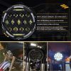 7" LED Headlight with DRL For Harley Davidson Street Glide Motorcycle Projector LED Headlamp Light Set Black ,DOT Approved ( Also Fits Jeep Wrangler )