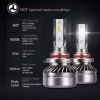 Saber-X LED Headlight Bulbs Conversion Kit,DOT Approved D6 Series CSP Chips Adjustable Beam Light Bulb With Fans Sets - 6000LM 6000K Cool White - 9005
