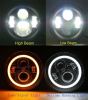 Round Halo 7" LED Headlight Angel Eye Fits Suzuki Boulevard M50 M90 M95 C109R C50 and For Harley Davidson , DOT Approved ( Also Fits Jeep Wrangler ) -