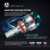 Saber-X LED Headlight Bulbs Conversion Kit,DOT Approved D6 Series CSP Chips Adjustable Beam Light Bulb With Fans Sets - 6000LM 6000K Cool White - H8/H