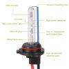 2PCS 9006 HB4 HID Xenon Light Bulbs AC 35W 8000K 3500LM Headlight Fog Light Low/High Beam Replacement Bulbs - Black