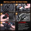9012 - 9005/HB3 - H11/H8/H9 - 9006/HB4 - H7 High / Low Beam Combo LED Headlight Bulbs, 12000 Lumens, 6000K Xenon White - H7