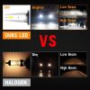 9012 - 9005/HB3 - H11/H8/H9 - 9006/HB4 - H7 High / Low Beam Combo LED Headlight Bulbs, 12000 Lumens, 6000K Xenon White - 9005+H11