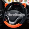 Orange Cat Ear Winter Plush Steering Wheel Cover Warm Car Wheel Protector Universal Car Accessories for Women - Default