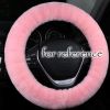 Pink Fluffy Steering Wheel Cover Warm Winter Plush Car Wheel Protector Universal Car Accessories for Women - Default