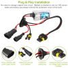 2PCS 9006 HB4 HID Xenon Light Bulbs AC 35W 8000K 3500LM Headlight Fog Light Low/High Beam Replacement Bulbs - Black