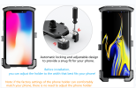 Car Qi 15W, wireless and USB C 20W fast charging waterproof motorcycle mobile phone bracket. - PSM14A